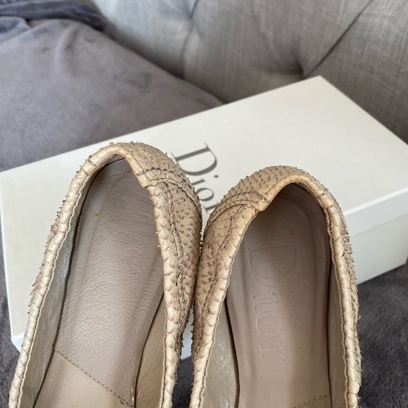 Christian Dior calf snake print Balleria flats - Picture 6 of 8